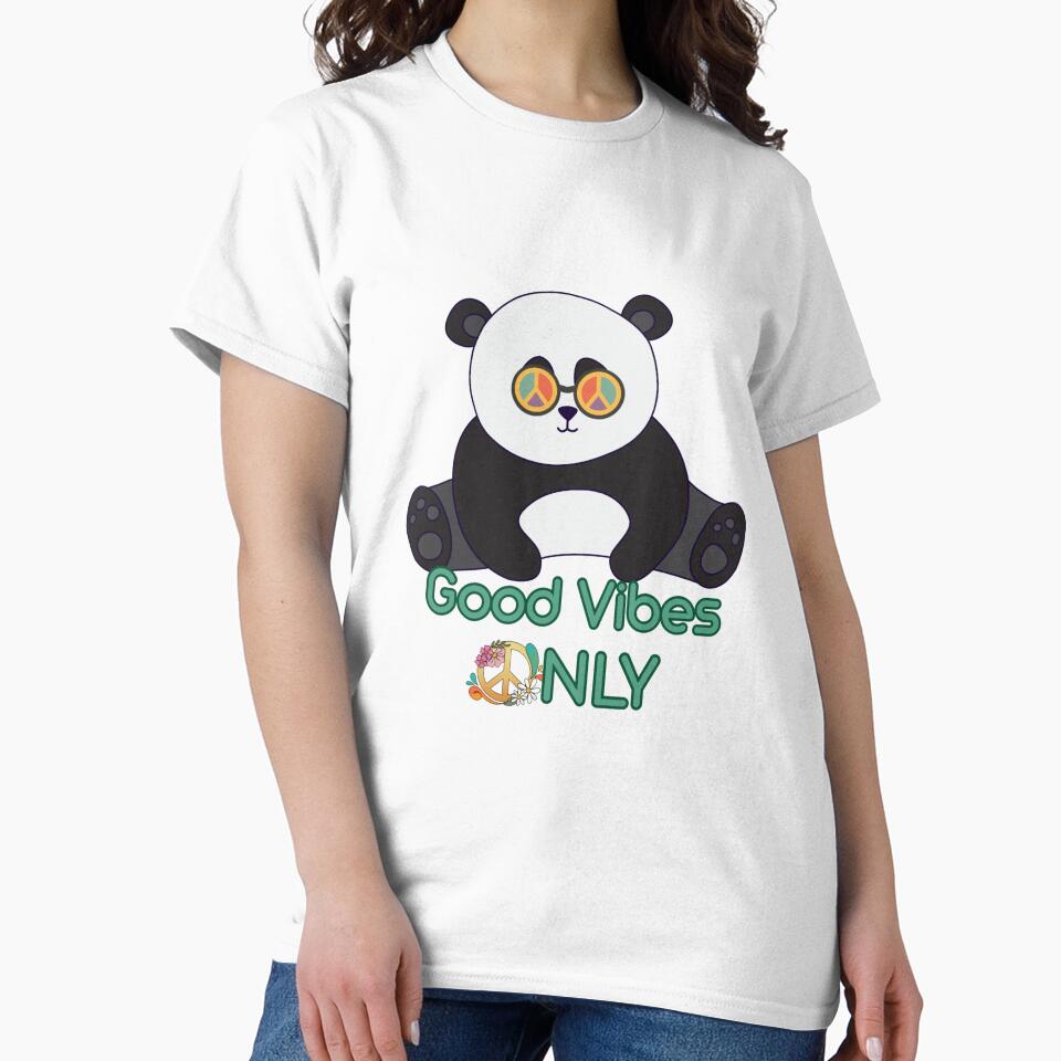 Hippie Panda – Good Vibes Only by MiraDesignCo