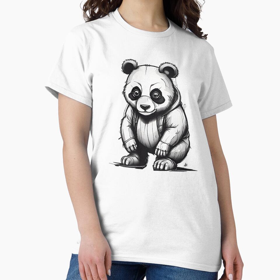 Black and White Panda Sketch by pUNKnown