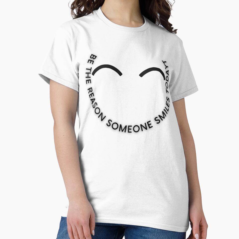 Be The Reason Someone Smiles Today \ Positive Motivational Quote Design by Ziashops