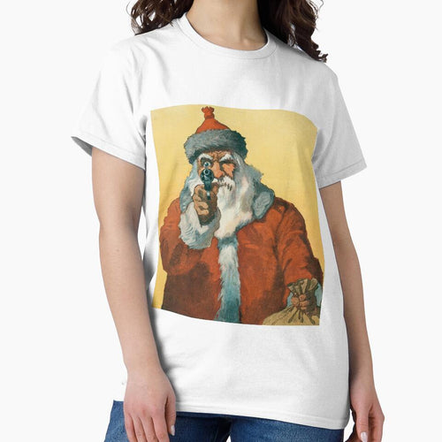 "Hands up!" Santa Claus Pointing a Handgun (1912) by Will Crawford by Designedbysm