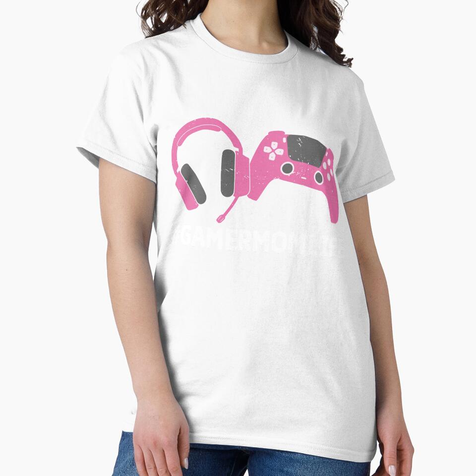Pink Gamer Mom Life Controller Headset Design by KroghDs