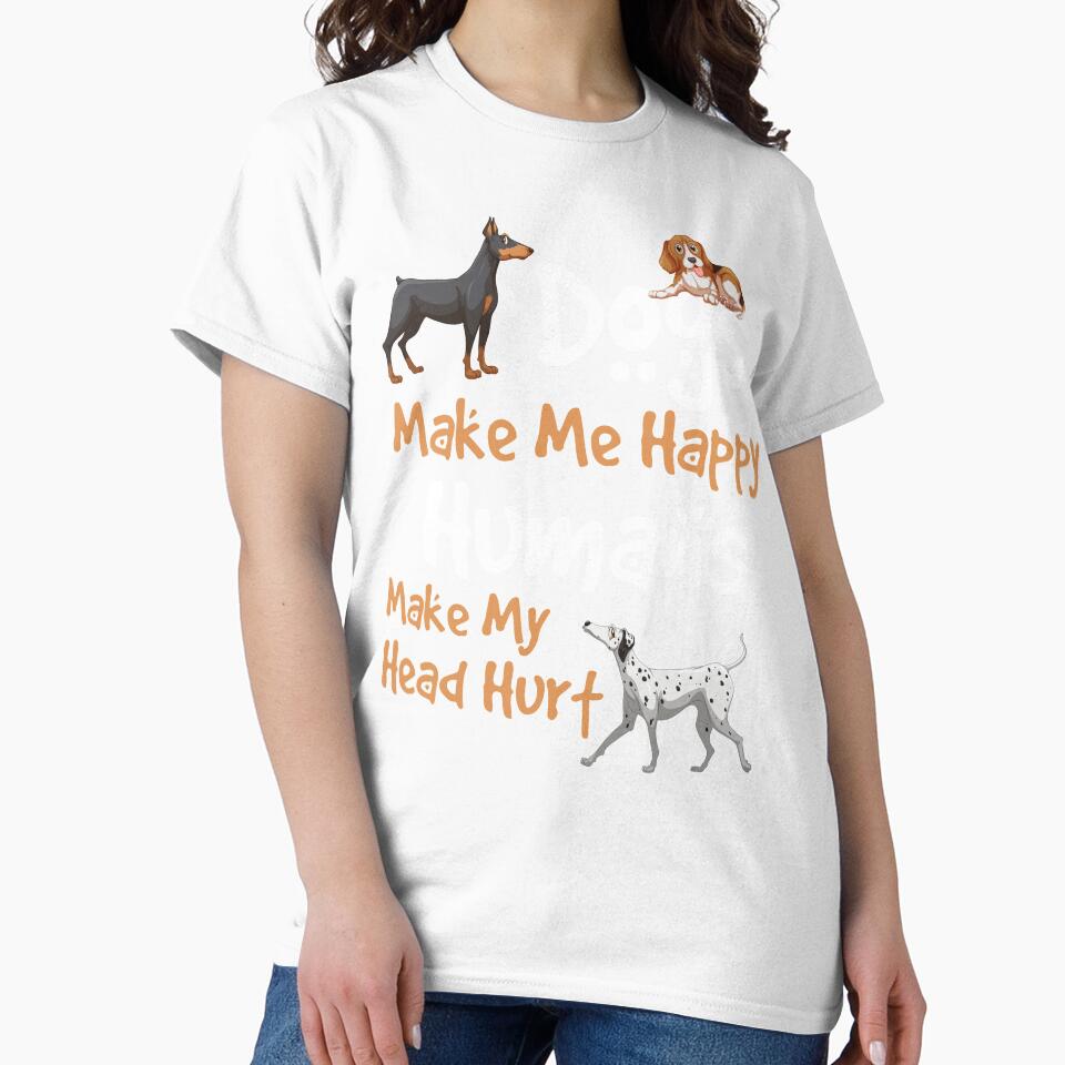 Funny Quote Dog Lovers Humans Make My Head Hurt by VivaGul