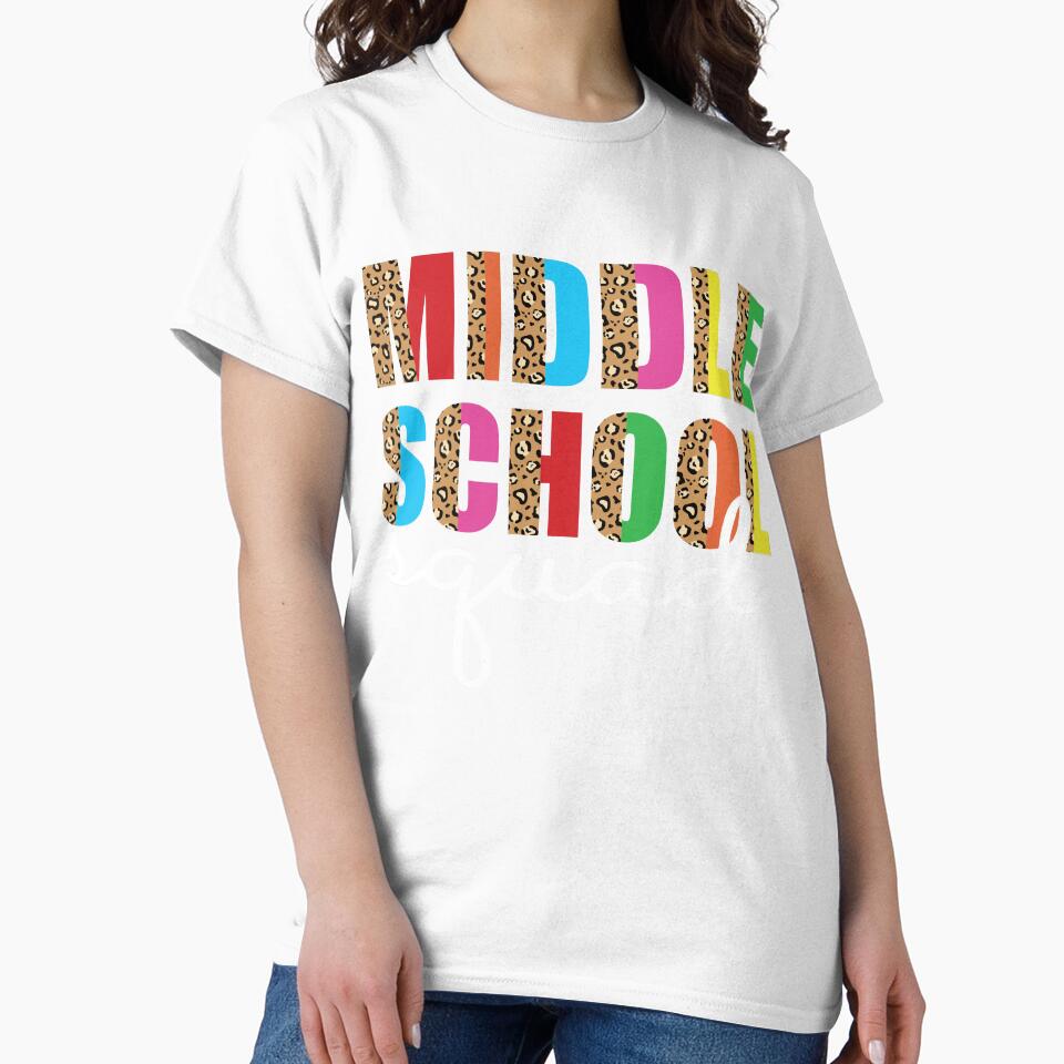 Middle School Squad Leopard Teacher Back To School by Sasikharn
