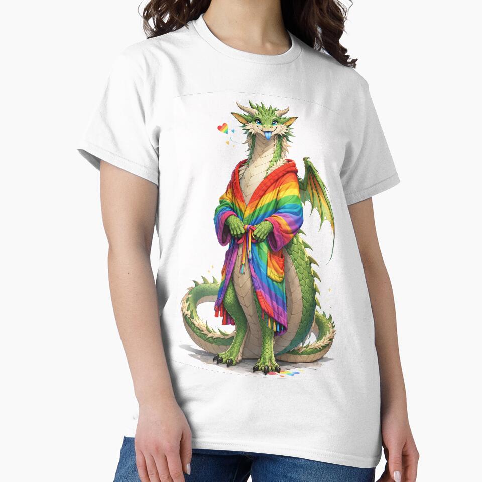 Long Noodle Dragon in a Rainbow Bathrobe - LGBTQ by TunikaSVEN93