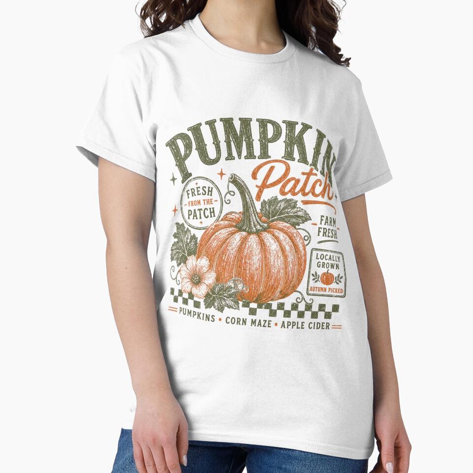 Retro Pumpkin Patch Vintage Autumn by OMITTEROMINOUS