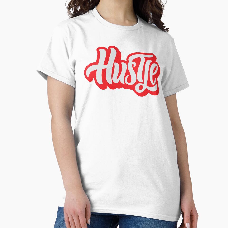 HUSTLE (red script) by oldskooldesign