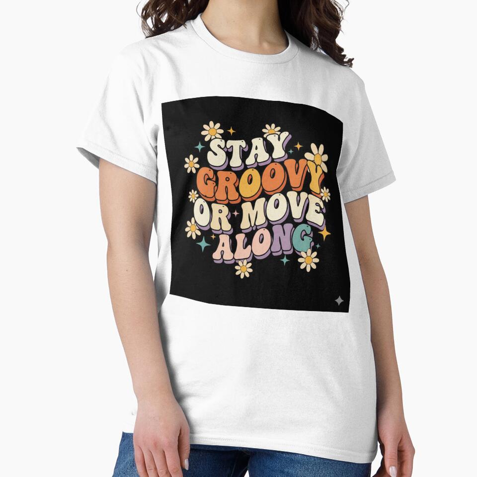 Stay Groovy or Move Along: Retro 70s Hippie Typography Art by craftedd