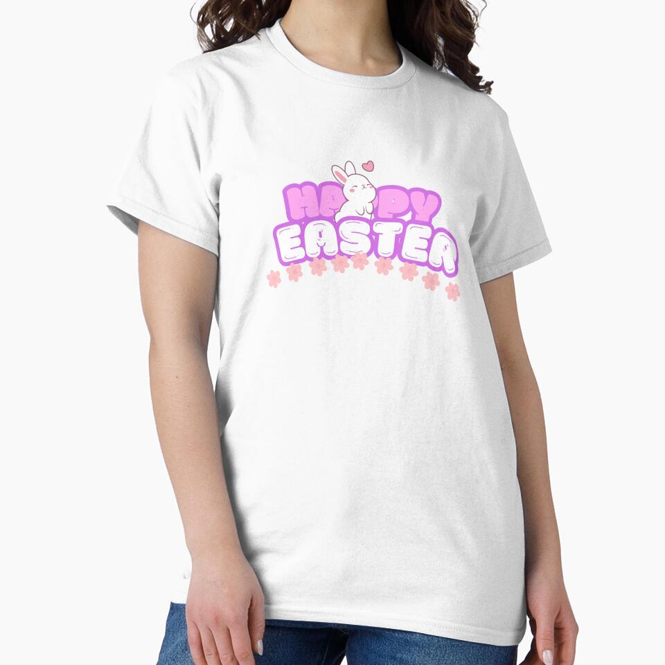 Happy Easter Unisex Tee, Cute Easter T-Shirt, Spring Celebration Apparel, Easter Gift, Casual Spring Wear, Easter Bunny Design by gfprintondemand