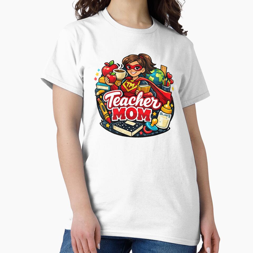 Teacher Mom Superhero by Teacuppupdesign