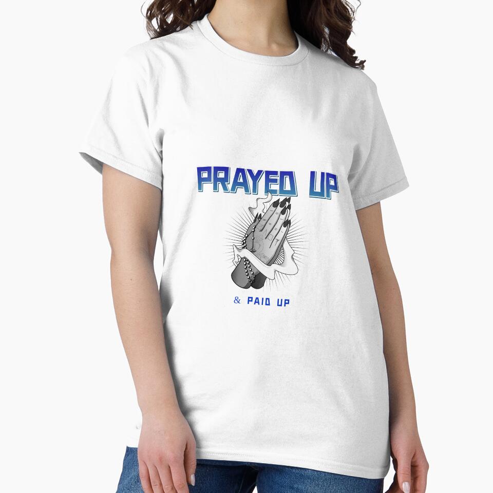 Prayed & Paid Up Christian Cool Women Tshirt Tee by APINKILLUSION