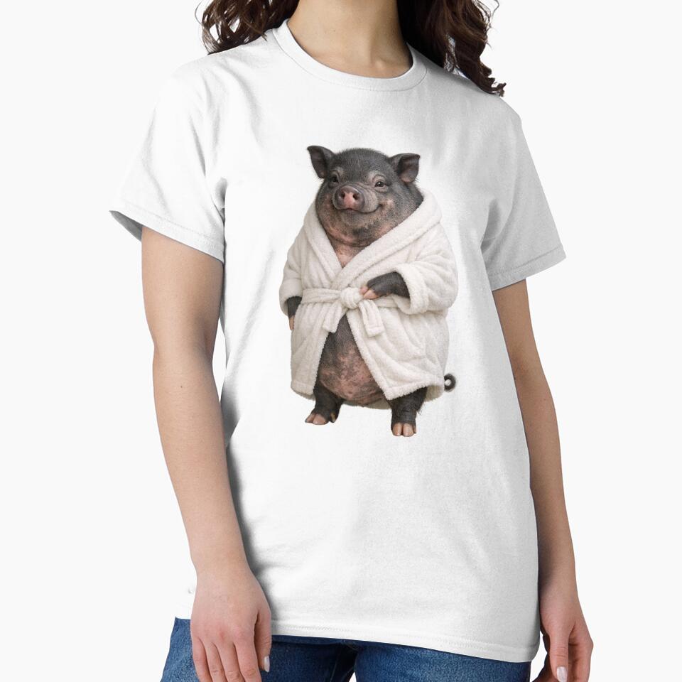 Bathrobe Pot-Bellied Pig by Sillytoe
