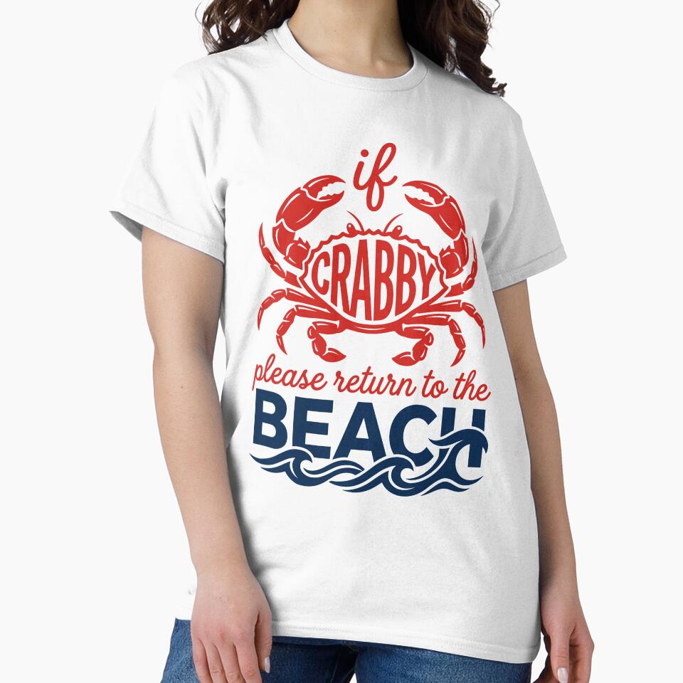 Funny Crabby Beach Quote Summer Vacation Gift by KroghDs