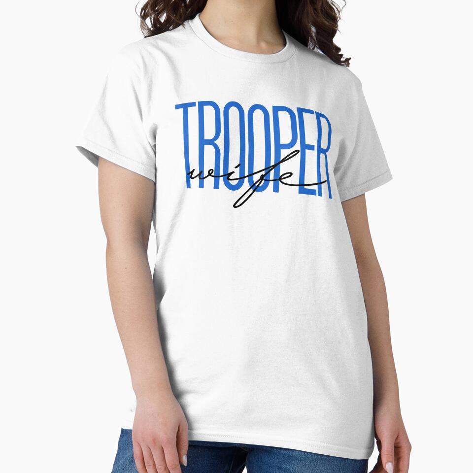 Trooper Wife - State Trooper Wife - Thin Blue Line - Police Wife Gift by bluelinegear