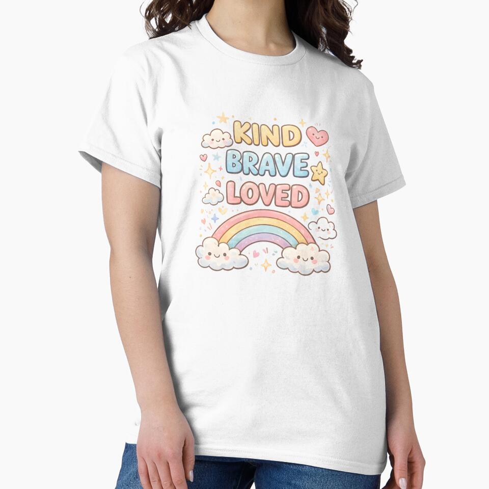 Kind Brave Loved Rainbow Kids Design by HeldInSilence