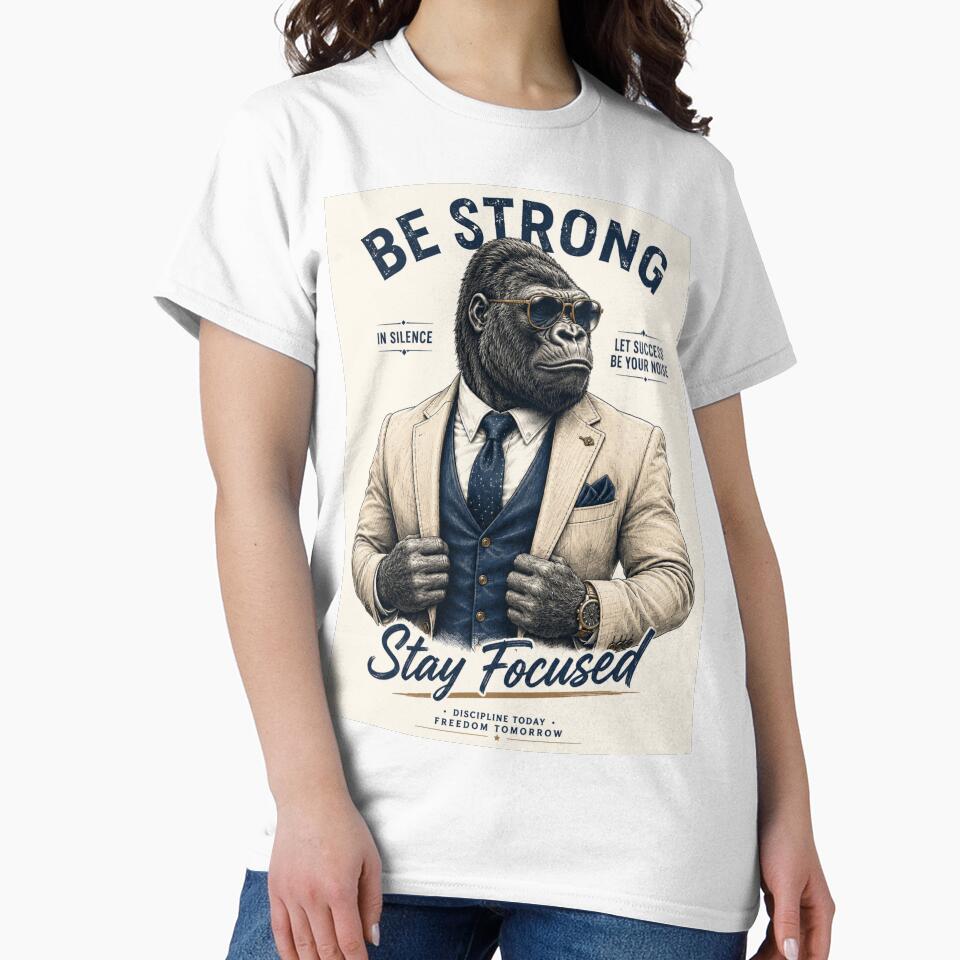 Success mindset gorilla motivation design by urbanshop7