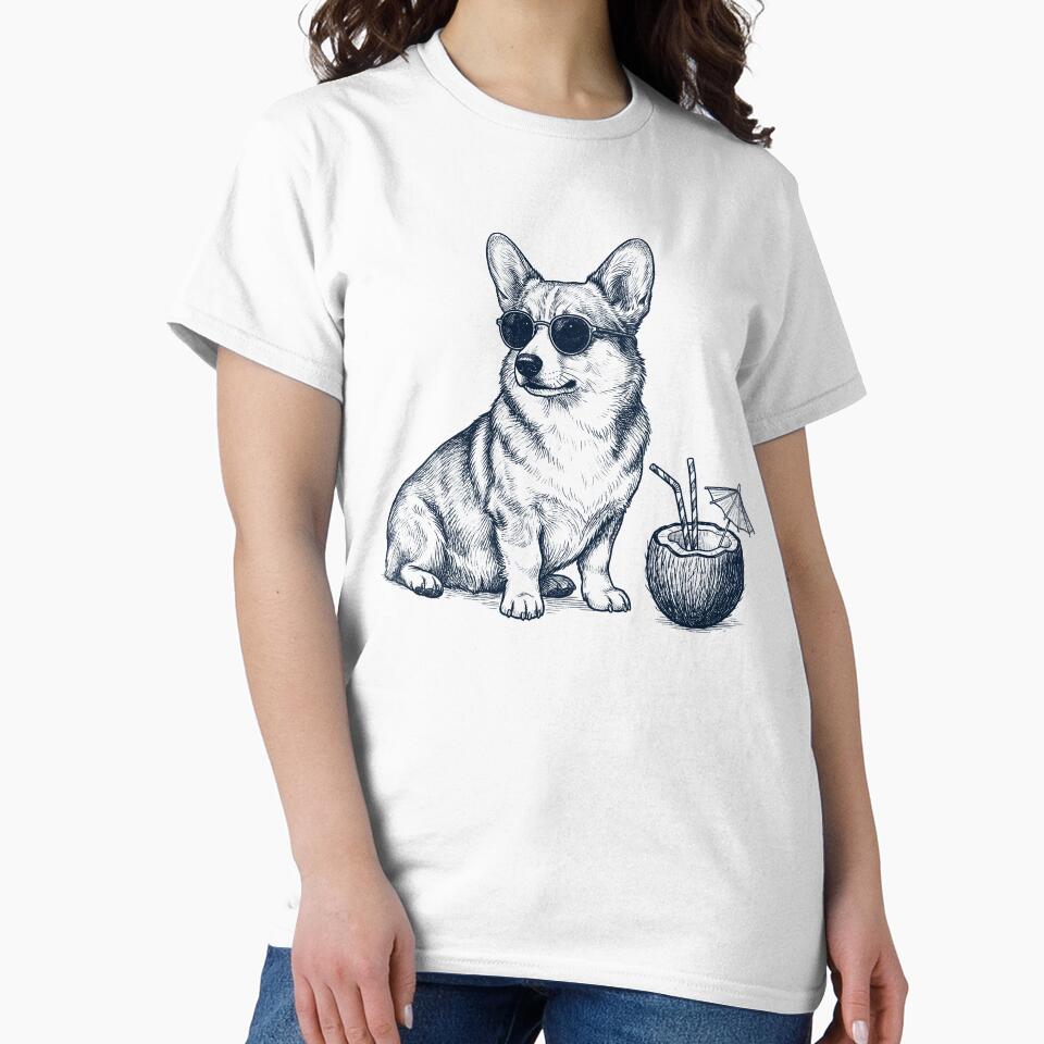 Corgi Vacation Dog Lover Gift by DoodleTortle