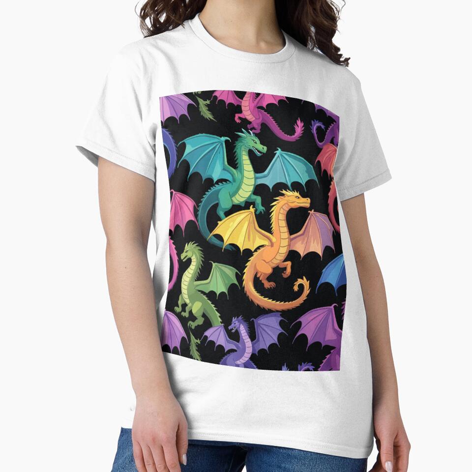 Colorful Dragon Pattern Seamless Fantasy Background by SassyArtistry