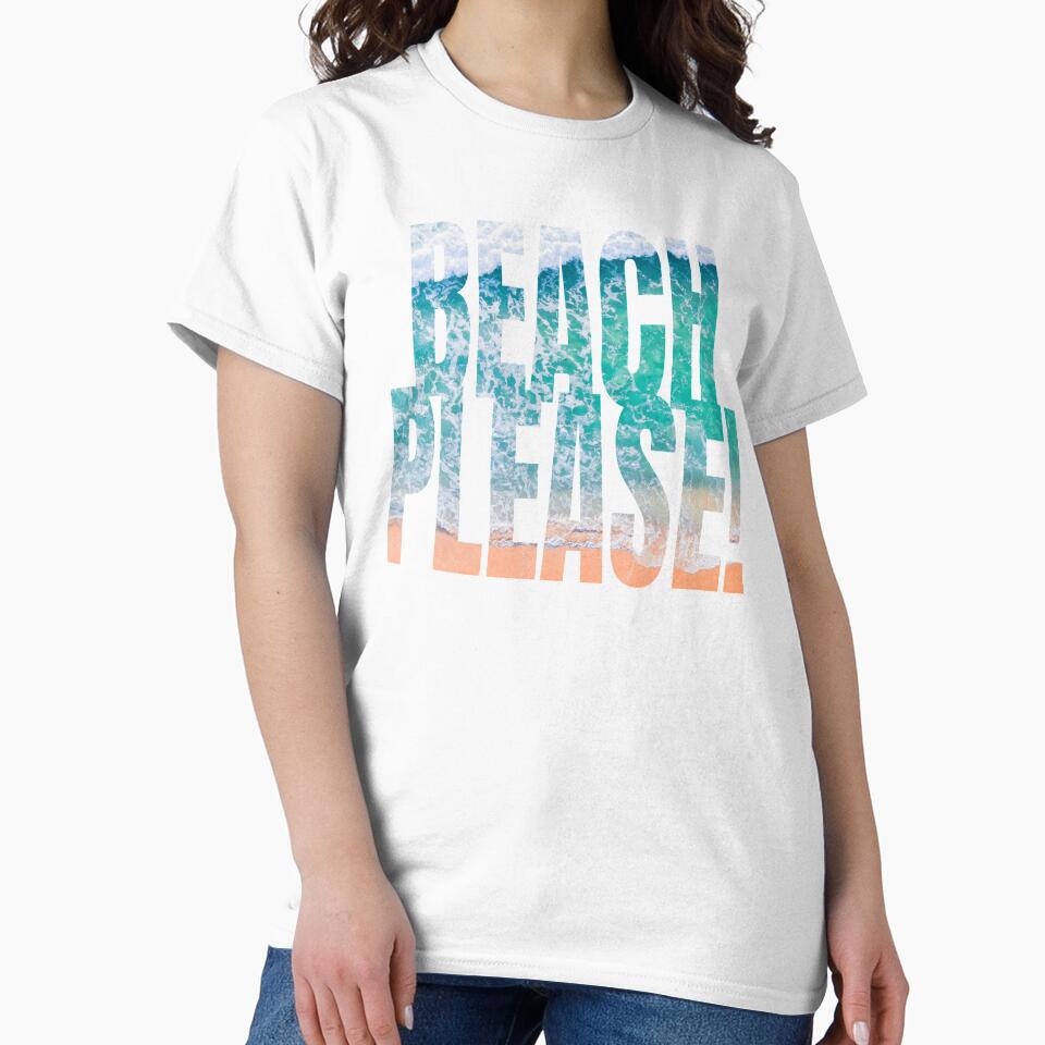 Beach Please - Beach Lover Summer Text Design by Gerhanj