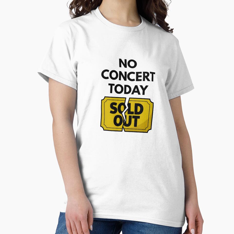 No Concert Today – Minimalist Broken Ticket Design by RosCraft