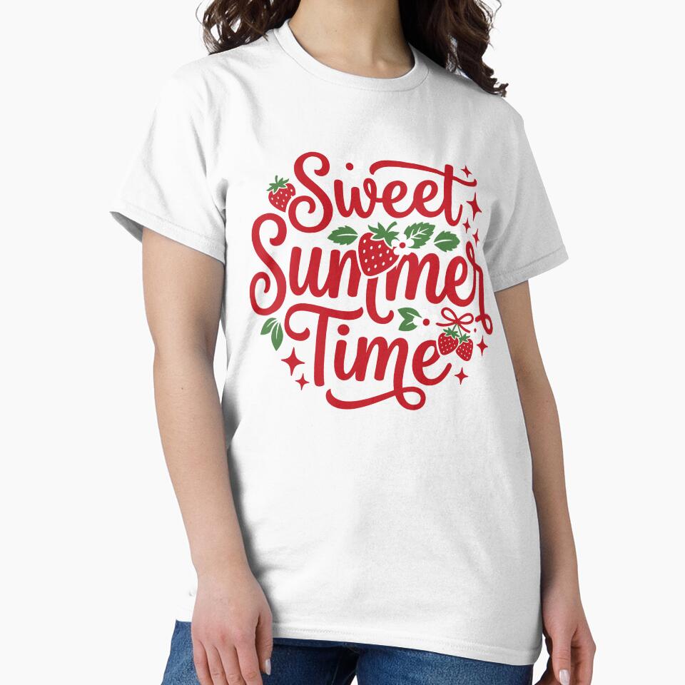 Cute Retro Strawberry Summer Time Kids Girls by KroghDs