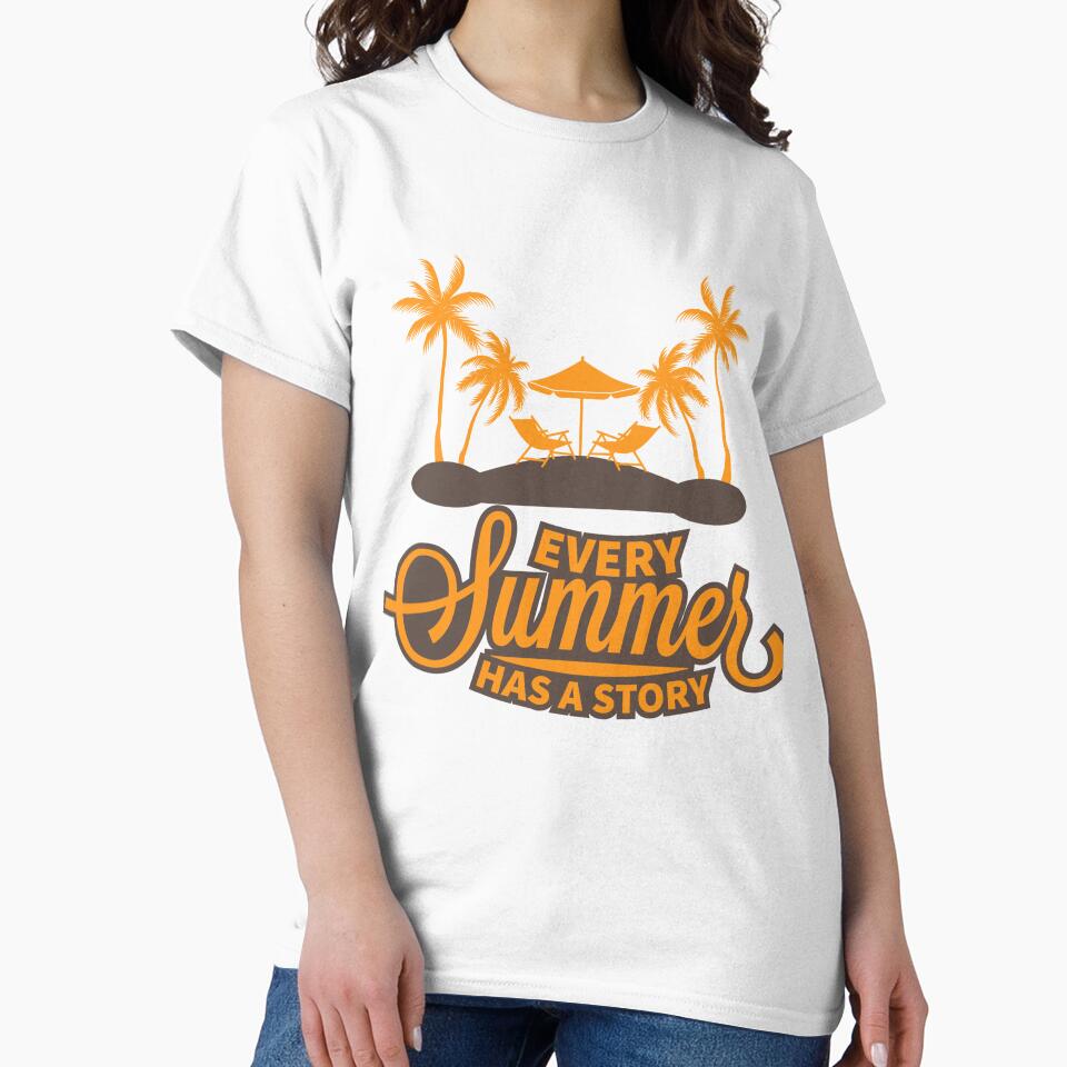 Every Summer Has a Story: Stylish summer t-shirt for an impeccable look. by ElHallabi