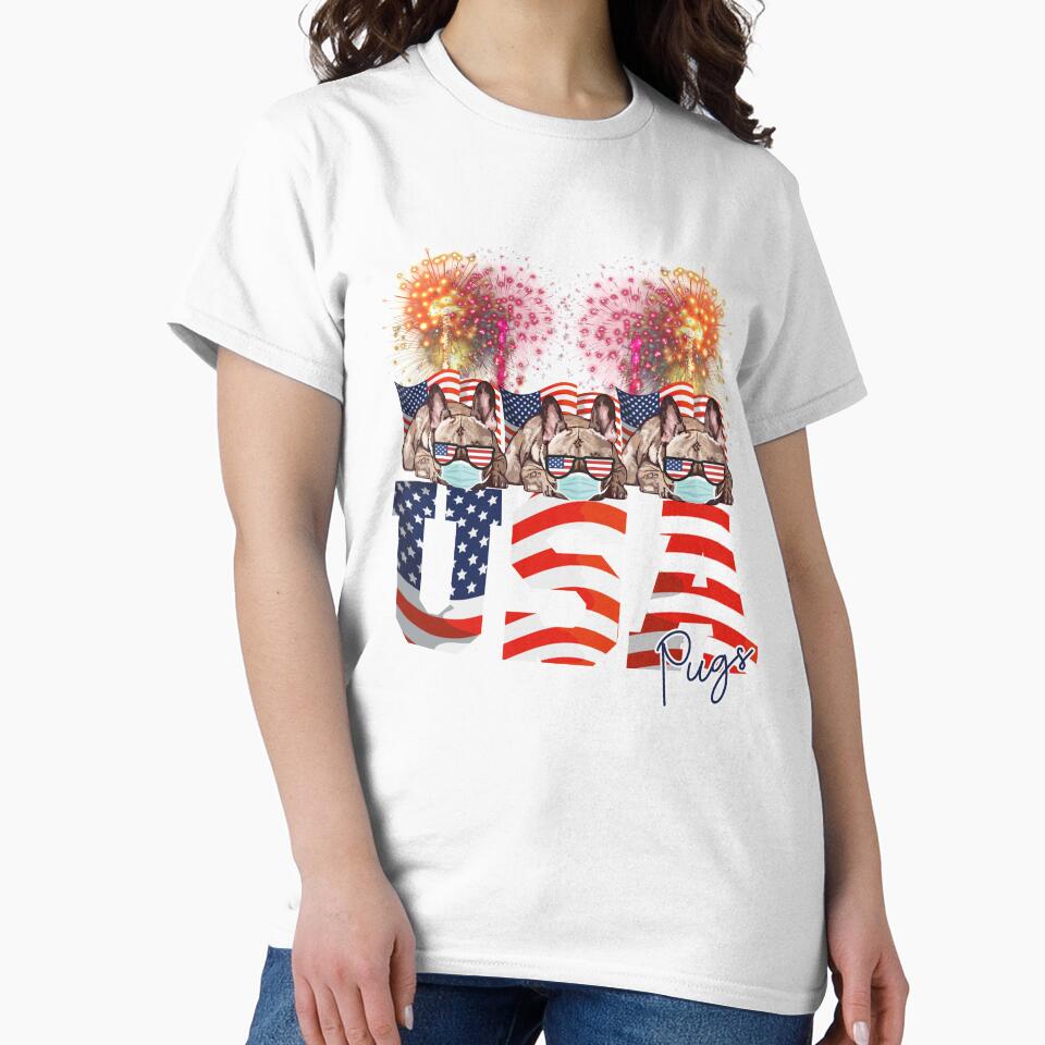 Pug Dog Independence Day - 4th July by YouHappyMyHappy