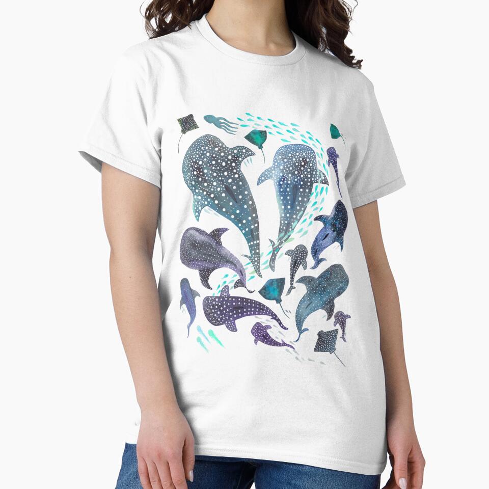 Whale Shark, Ray _amp_ Sea Creature Play Print by NouveauUShh