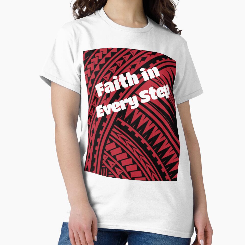 Faith in Every Step Tribal Print by Kokua Apparel