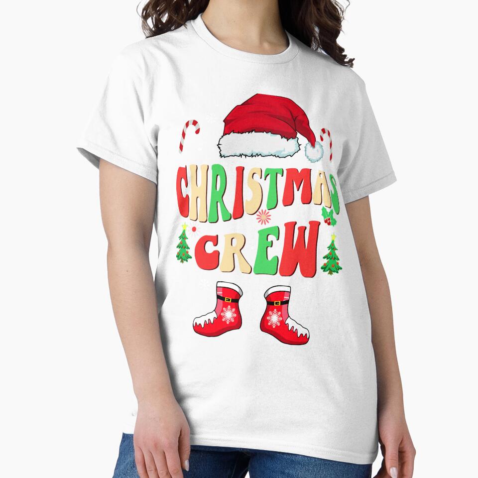christmas crew family 2023 santa shirt, christmas squad matching xmas shirt by ZAIN JAMAL