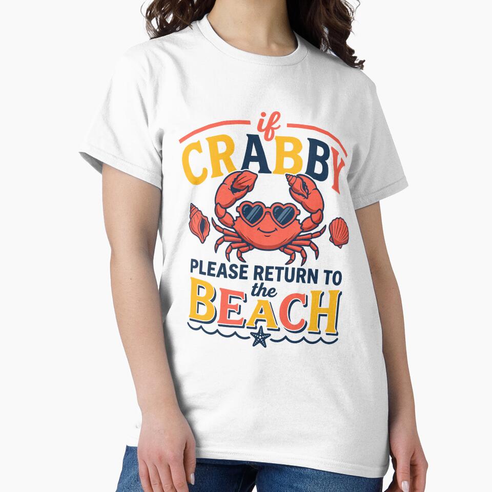 Retro Sunglasses Crab Beach Vacation Quote by KroghDs