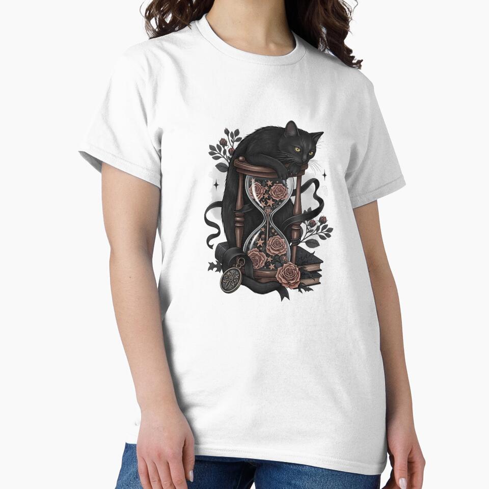 Black Cat Hourglass Gift by IllumeInk