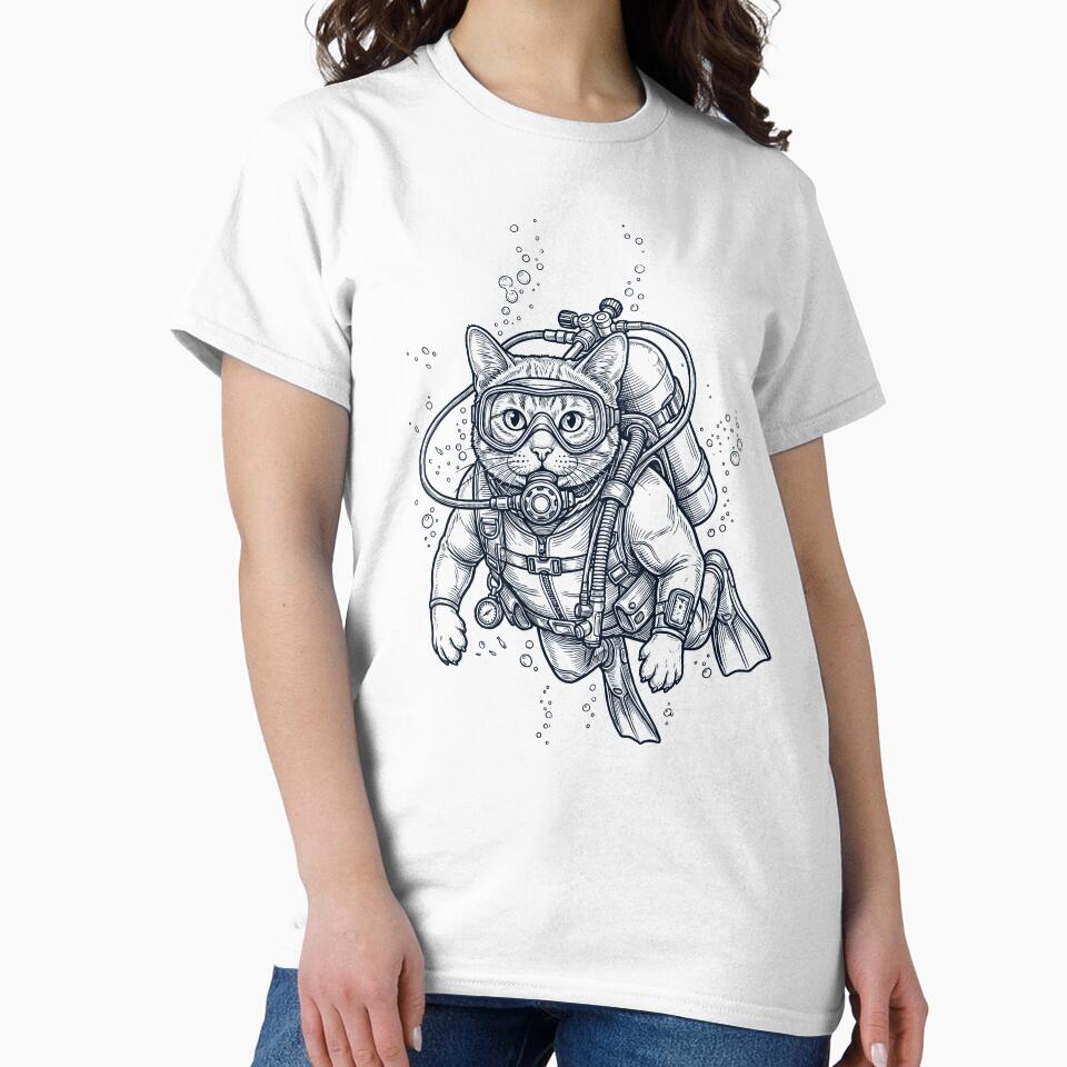 Cat Scuba Diving Diver Animal Lover by TerryConnells