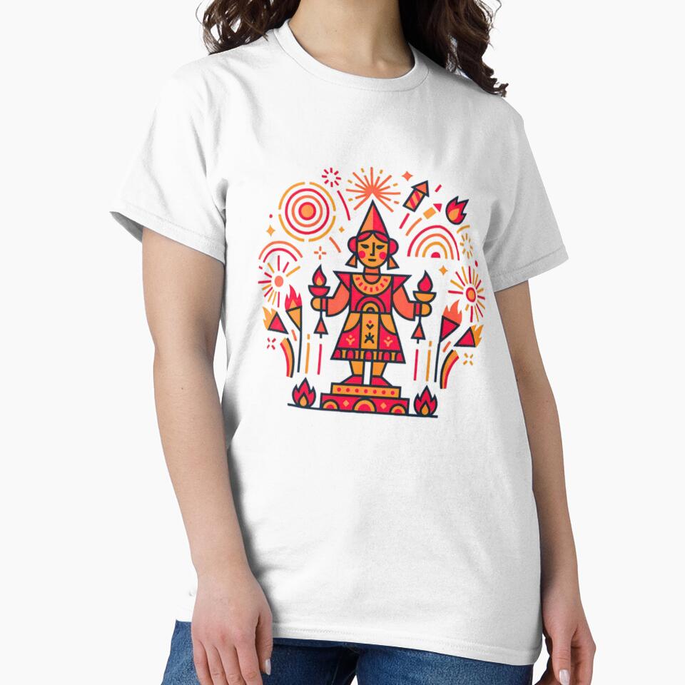 Las Fallas Valencia Fire Festival Folk Art Design by YounexxART