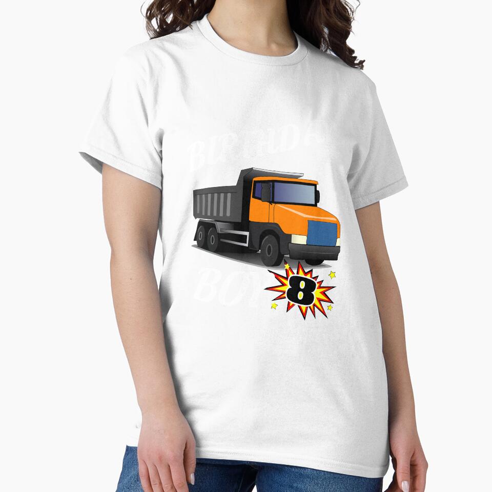 8 Years Old Birthday Design Dumptruck GifDesign by drwigglebutts