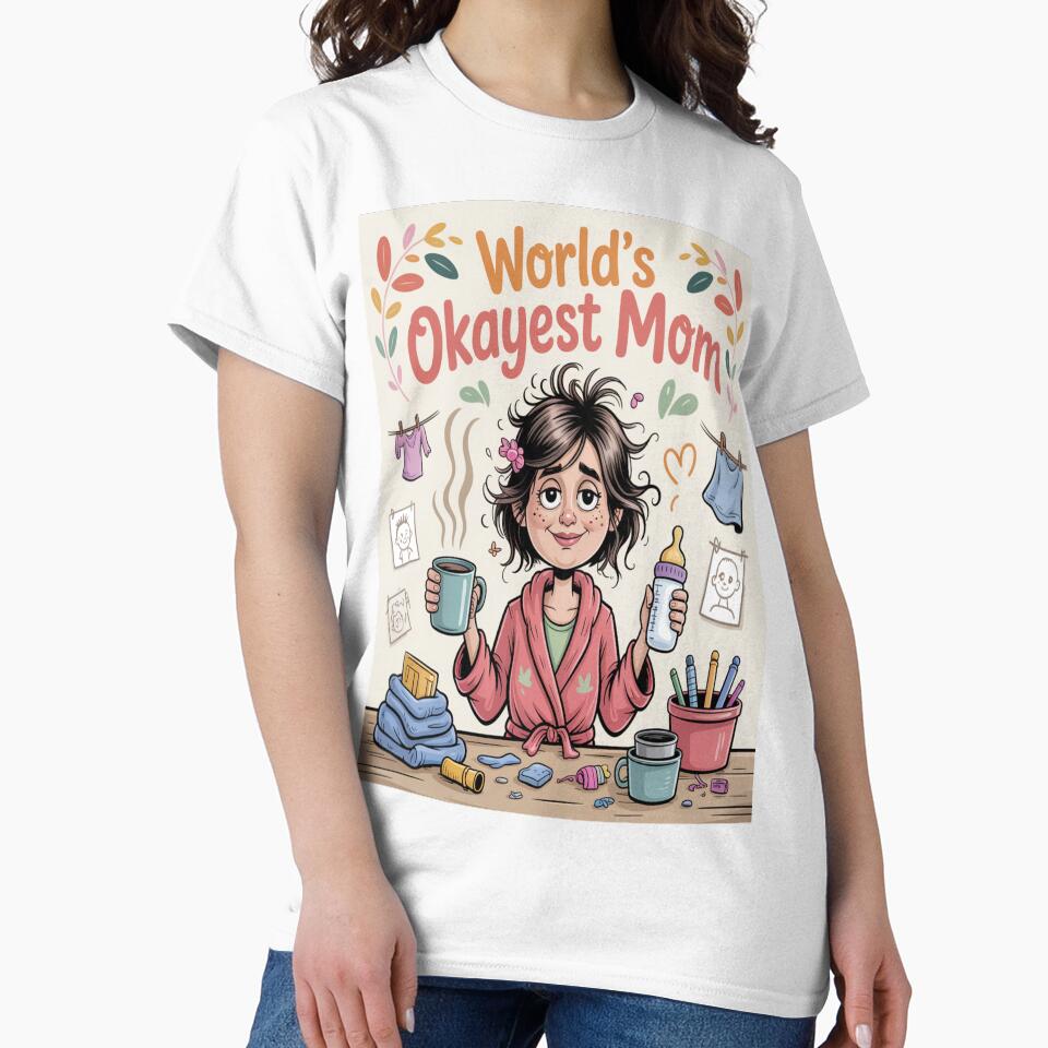 World's Okayest Mom Funny Mother's Day by Midnight Veil Designs