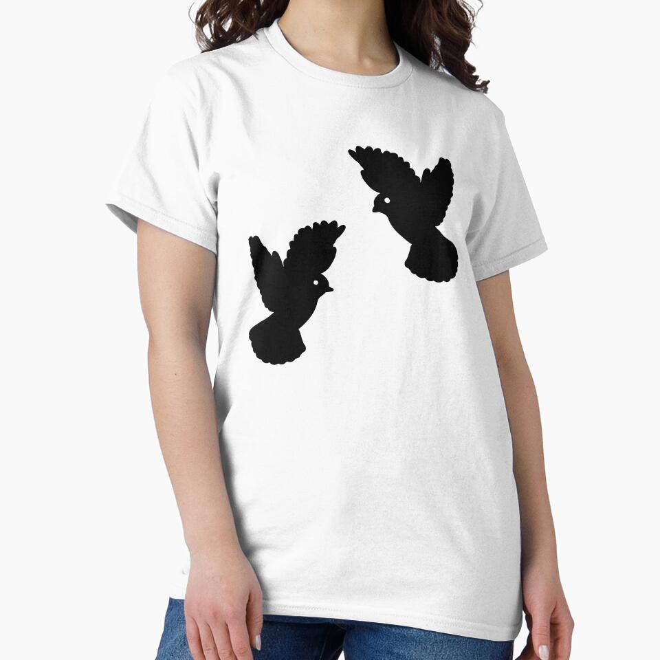 Two Birds Zodiac Design – Modern Dual Silhouette Artwork by Theo86