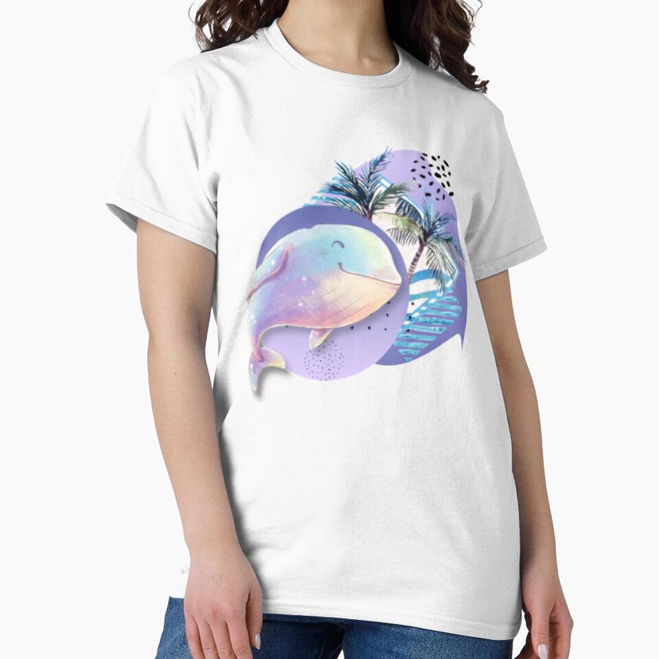 Tropical Whale Abstract Tropical Design by Paula Helit