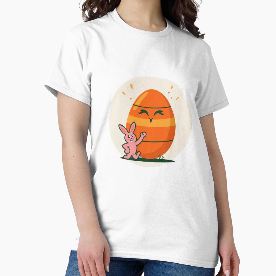 funny easter orange egg with bunny,Happy Easter,Easter Humor,Easter Day,funny easter design by Expressions-Sel
