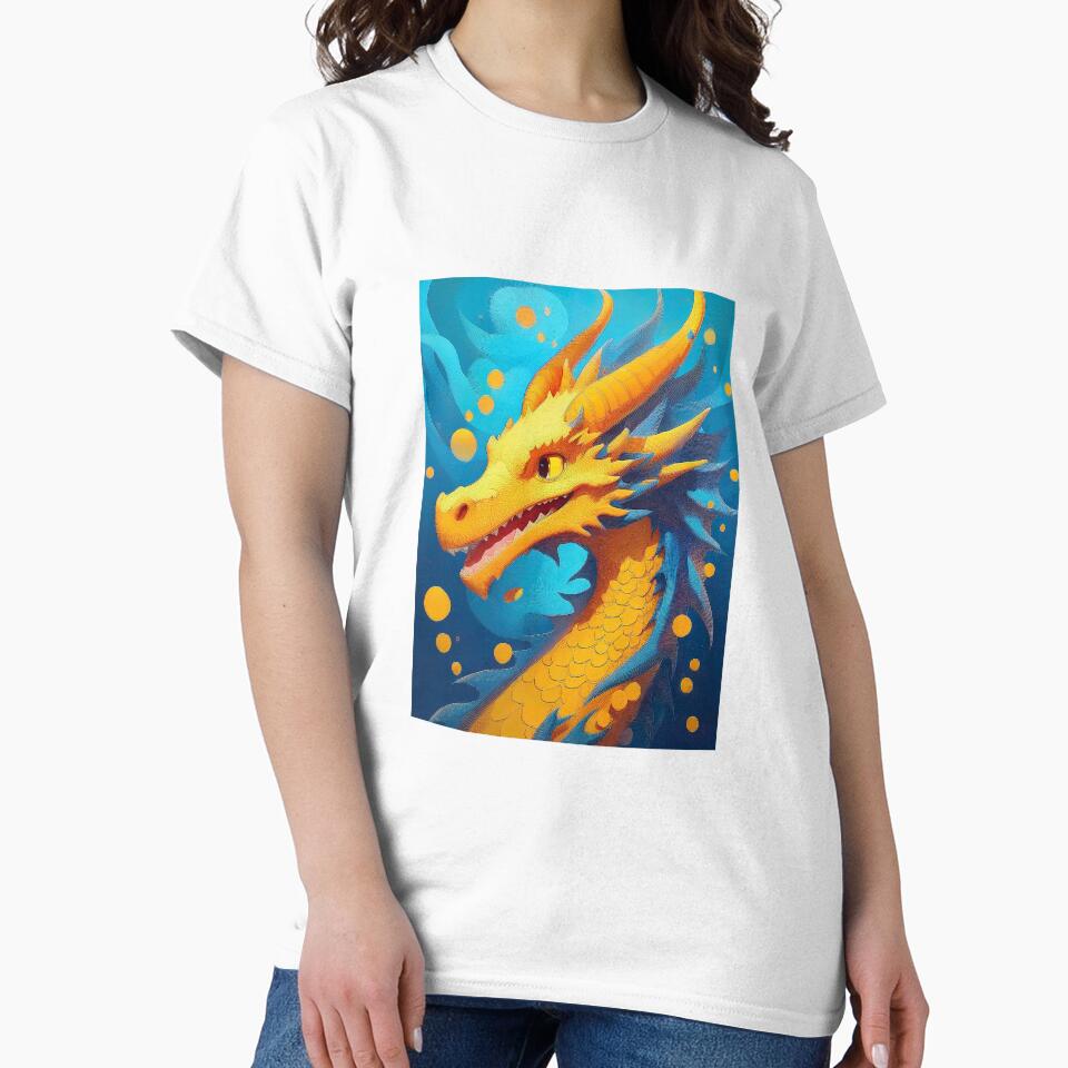 Yellow cartoon dragon. by BAR DEC