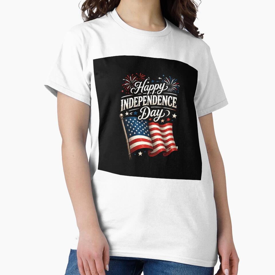 Happy Independence Day American Flag Fireworks – 4th of July Design by Bure-NS