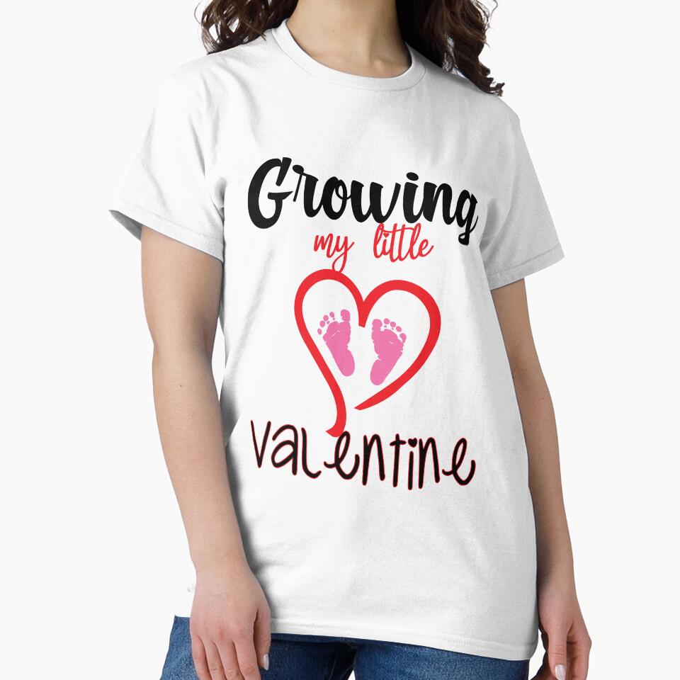 funny Growing my little valentine  For Pregnant Women  valentine gift by med-sp-shop5