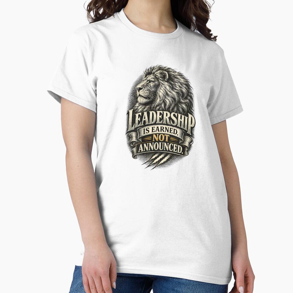 Leadership Is Earned Not Announced Lion by Presshue