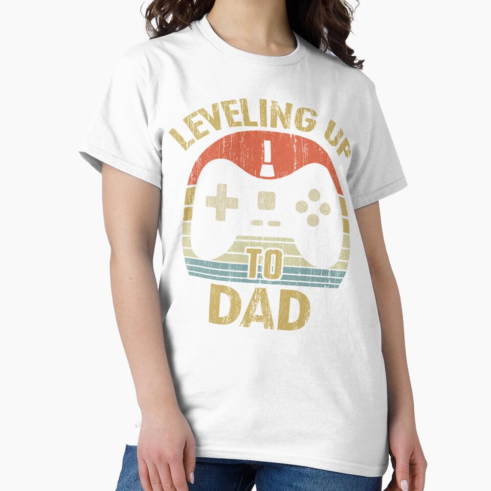 Leveling Up To Dad - New Dad First Time Dad Daddy To Be Fathers Day Gift Video Gamer by nana1099