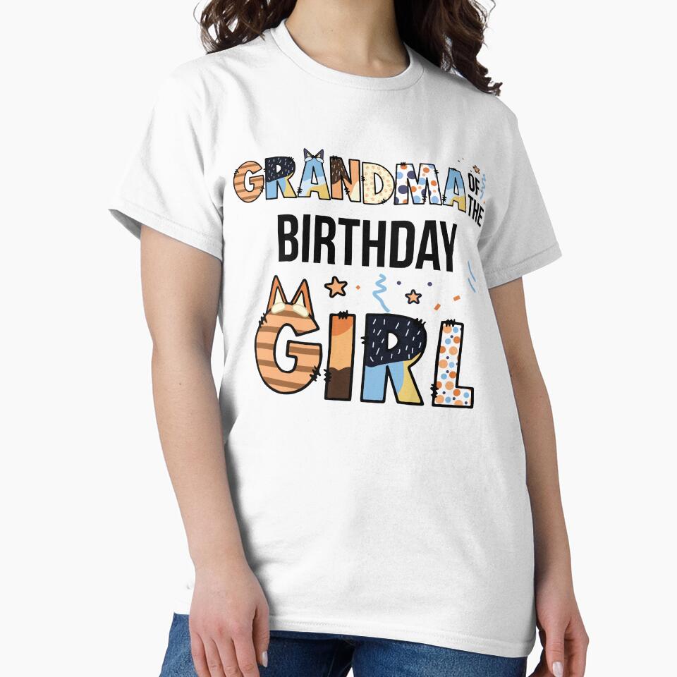 Grandma Of The Birthday Girl Party Blue Dog Lover Matching by PartyFam
