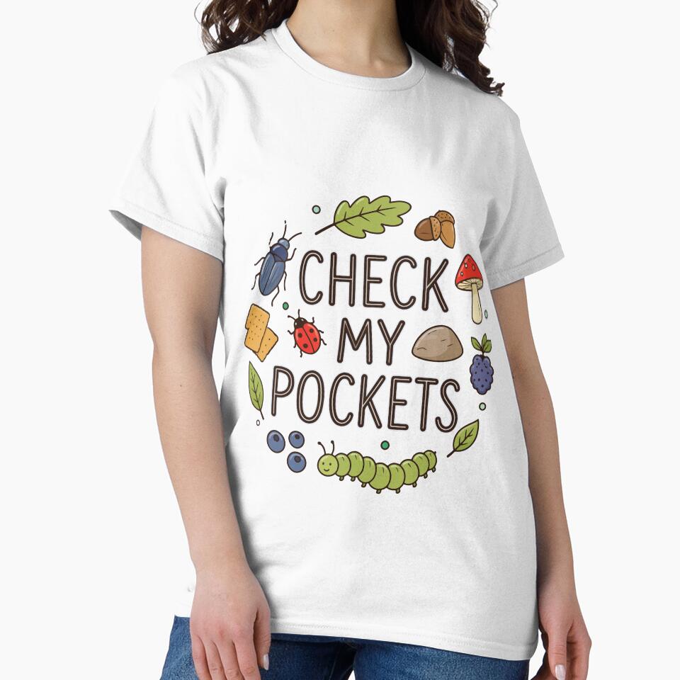 Check My Pockets Bug Catcher Kids Funny Bug Hunter Nature Explorer by kiralynstration