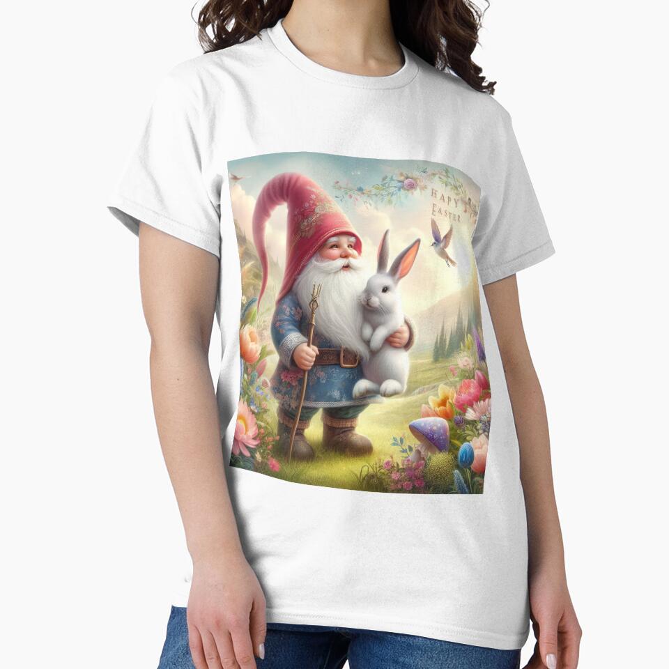 gnome with a bunny happy fantasy easter landscape by Expressions-Sel