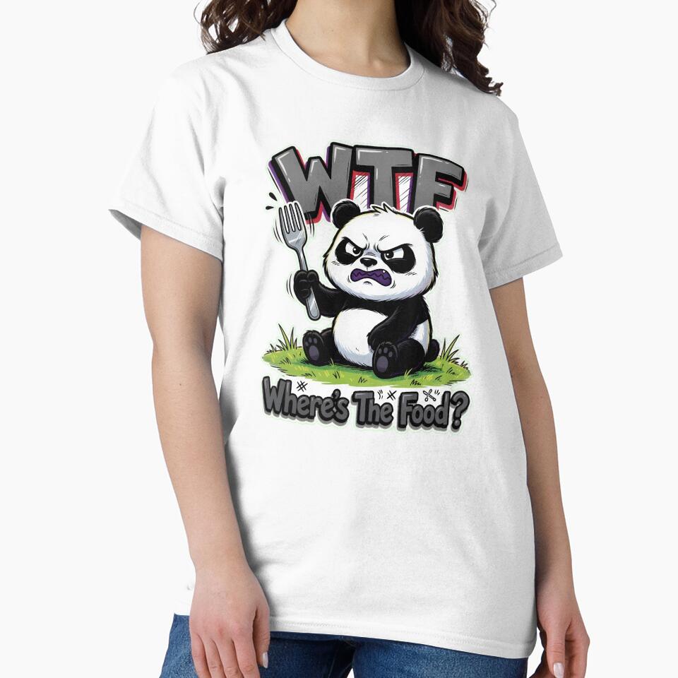 Grumpy Panda WTF Where's The Food by TshirtsOnline-