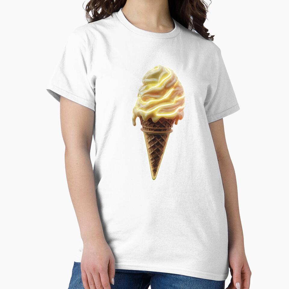Neon Lemon Ice Cream Glow Cone by daila70