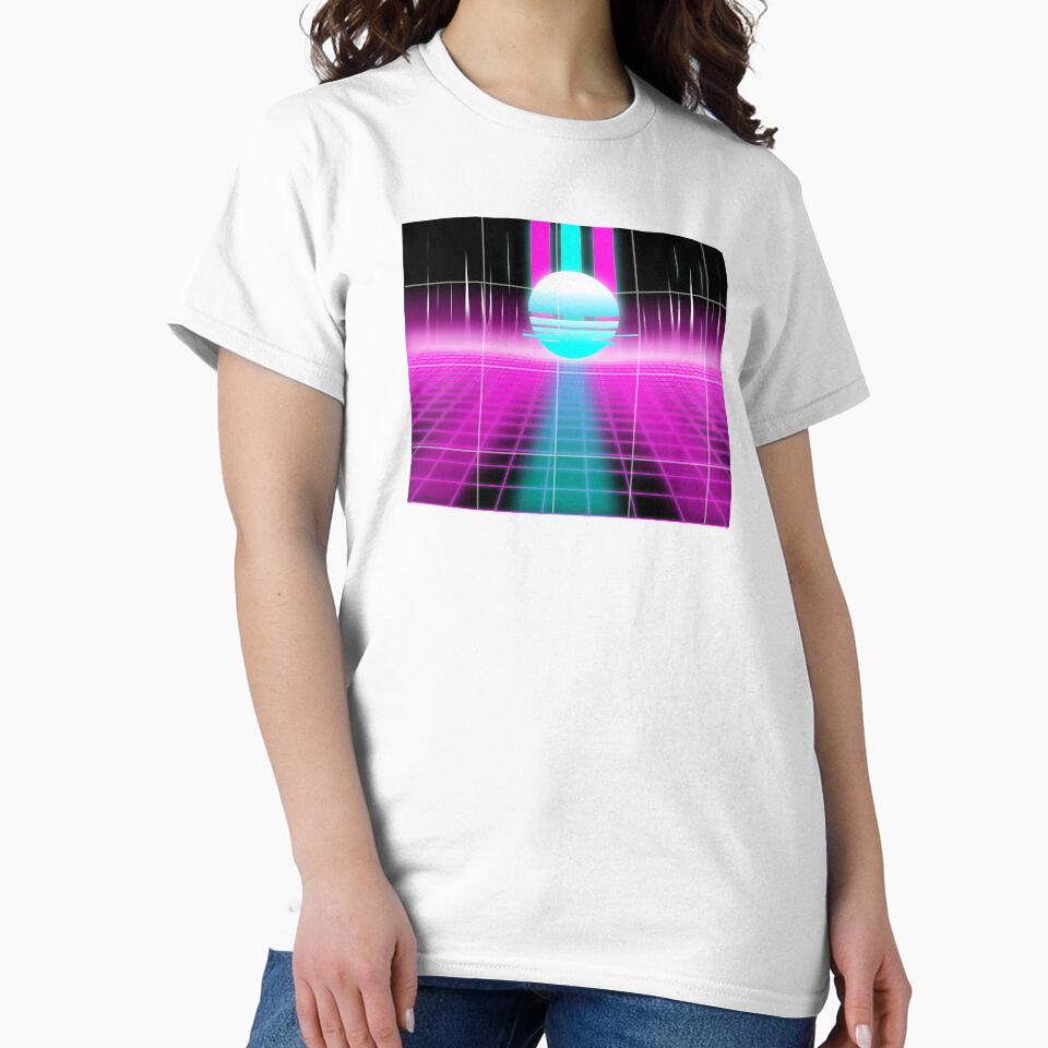 synthwave sunset grid l vaporwave sunset grid retro by Bossin