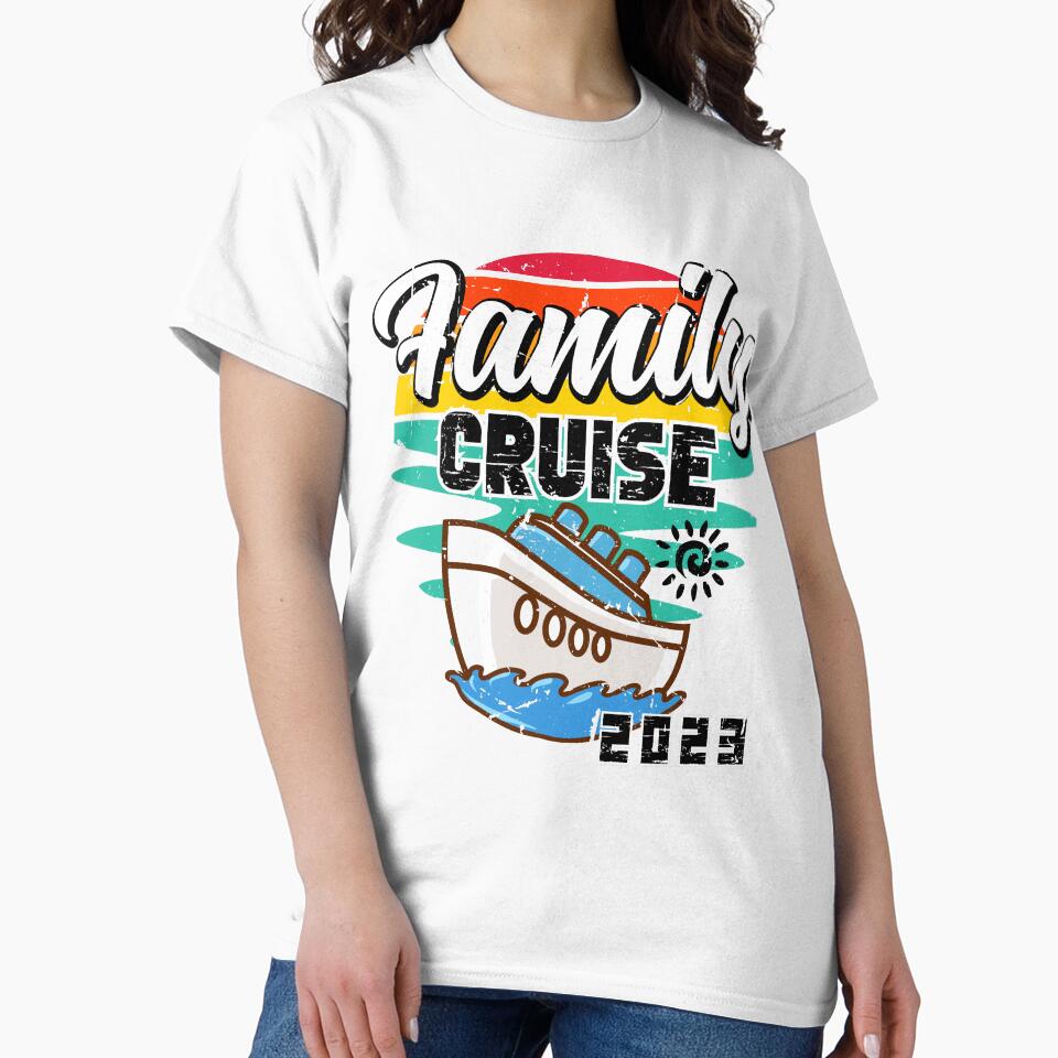 Family Cruise 2023 Squad Funny Matching Boat Vacation by 74ninetees